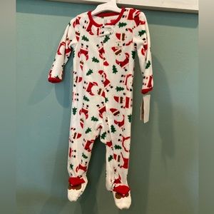 Carters Holiday Baby First Christmas one piece baby pajamas 9 months